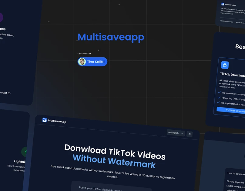 MultiSave video downloader UI kit screens